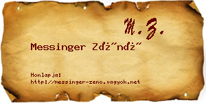 Messinger Zénó névjegykártya